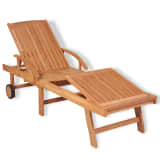 vidaXL Solsäng massiv teak