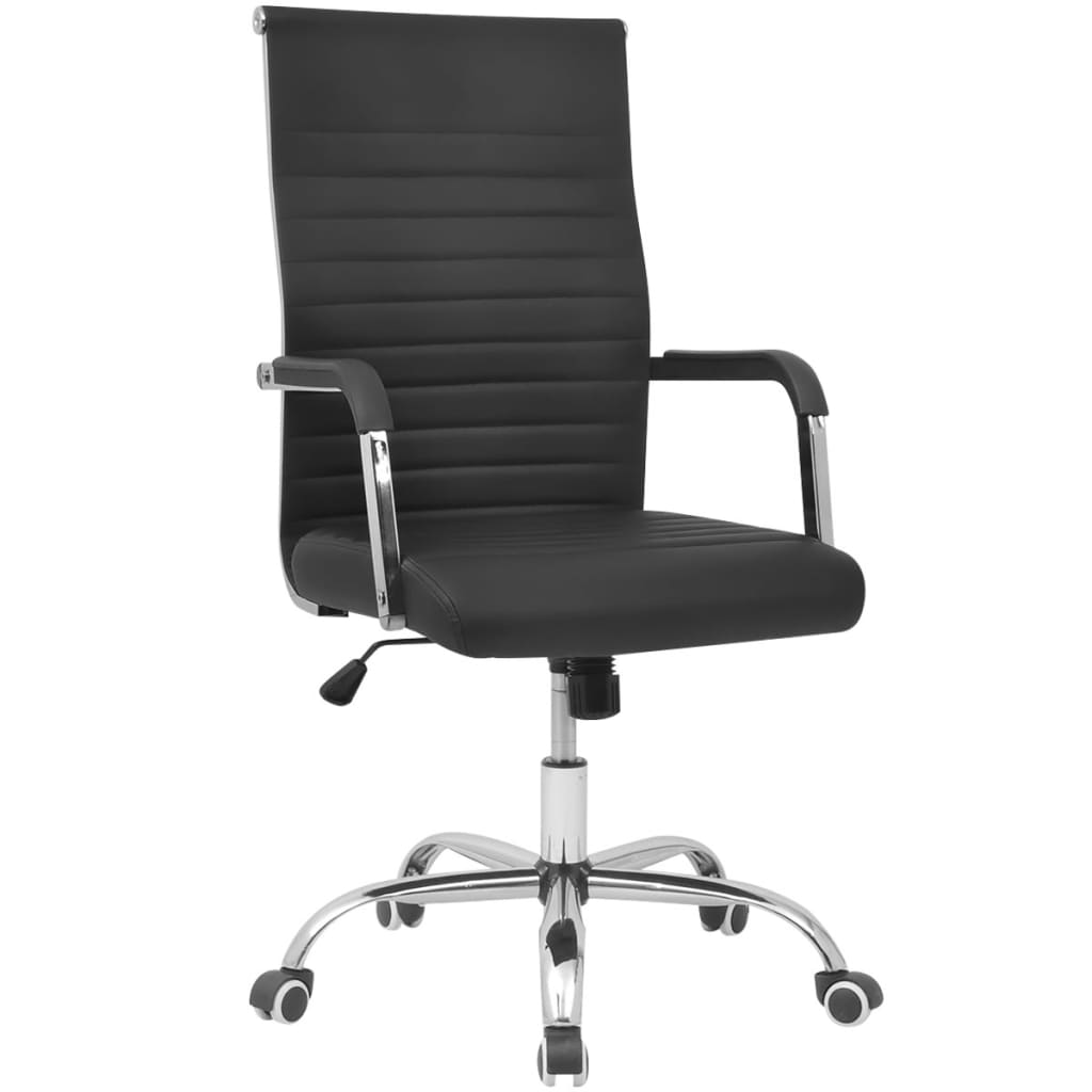 vidaXL kontorstol 55x63 cm kunstlæder sort