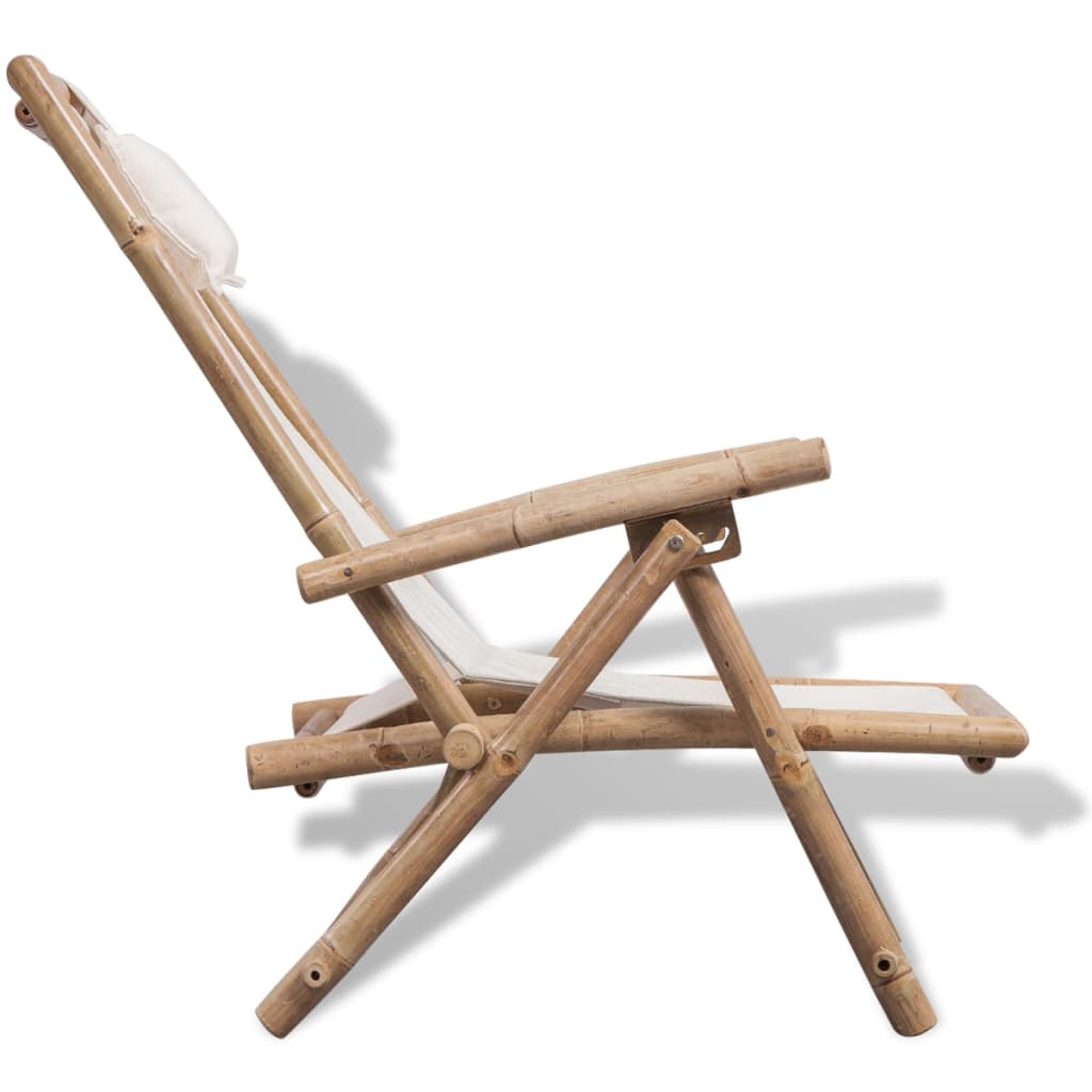 vidaXL Outdoor Deck Chair Bamboo