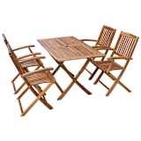 vidaXL Outdoor Dining Set 5 Pieces Acacia Wood