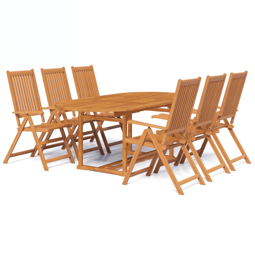 vidaXL Set mobilier de exterior, 7 piese, lemn masiv de acacia vidaXL
