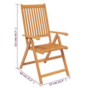 7dílný zahradní jídelní set masivní akáciové dřevo 150-200 cm - obrázek 10