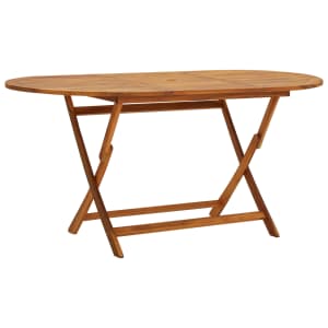 vidaXL Garden Table 62.9"x33.4"x29.5" Solid Acacia Wood