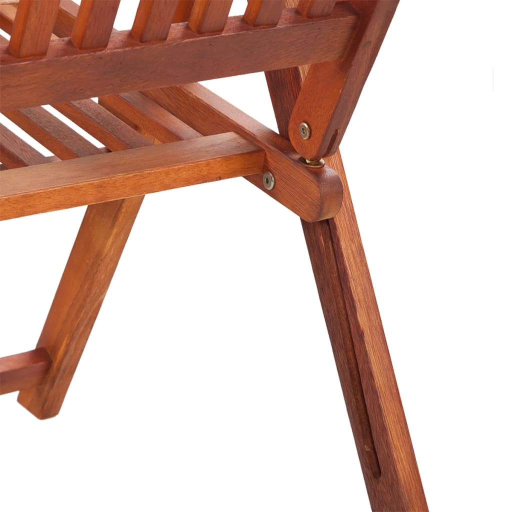 2 db barna összecsukható tömör akácfa kerti szék 