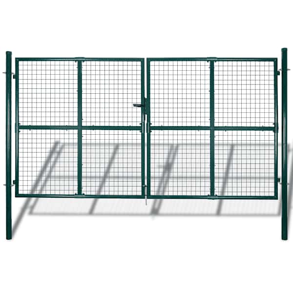 vidaXL kaheukseline aiav&auml;rav, 300 x 150 cm, pulberv&auml;rvitud teras