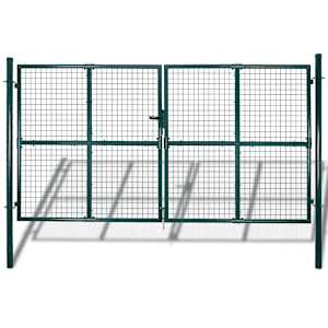 Dvoukřídlé plotové brány 300 x 150 cm práškově lakovaná ocel