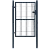 vidaXL Tuinpoort staal antraciet 106x250 cm