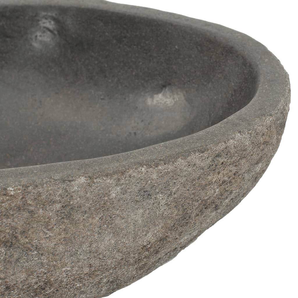 Wash Basin Vanity Sink Small Countertop Wash Basin Natural Stone Oval vidaXL - Picture 8 of 28