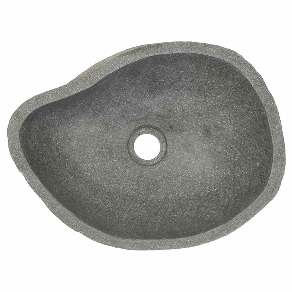 Wash Basin Vanity Sink Small Countertop Wash Basin Natural Stone Oval vidaXL - Picture 18 of 28