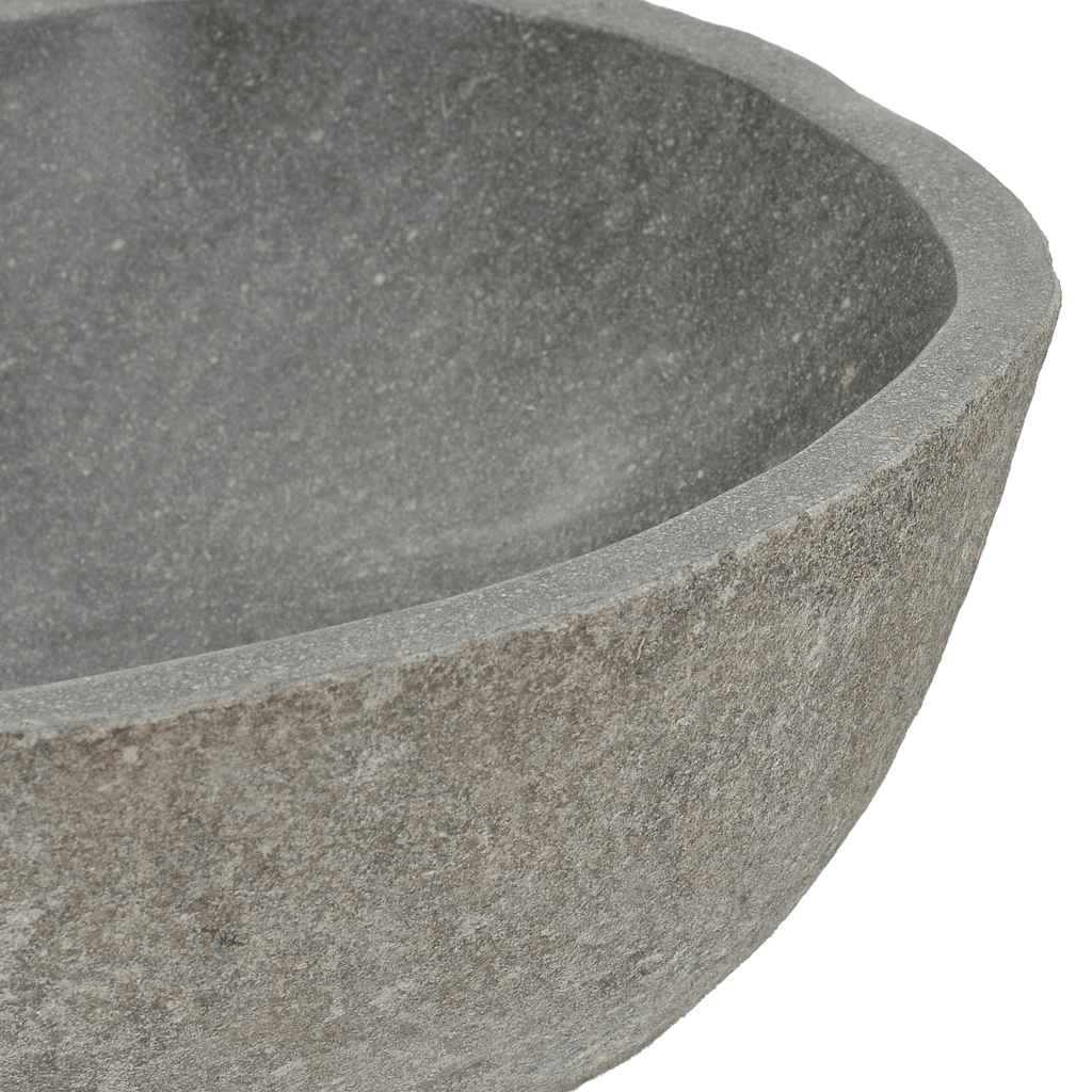 Wash Basin Vanity Sink Small Countertop Wash Basin Natural Stone Oval vidaXL - Picture 19 of 28