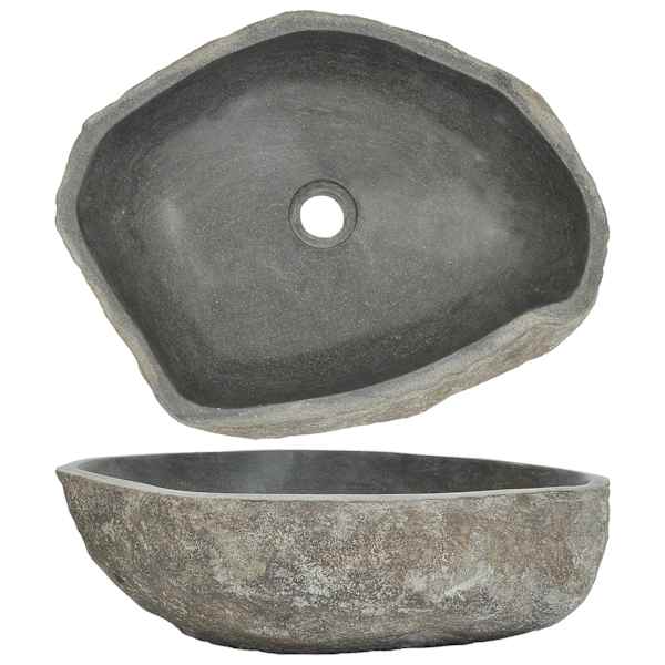 vidaXL kivist valamu, ovaalne (45-53)x(34-41) cm