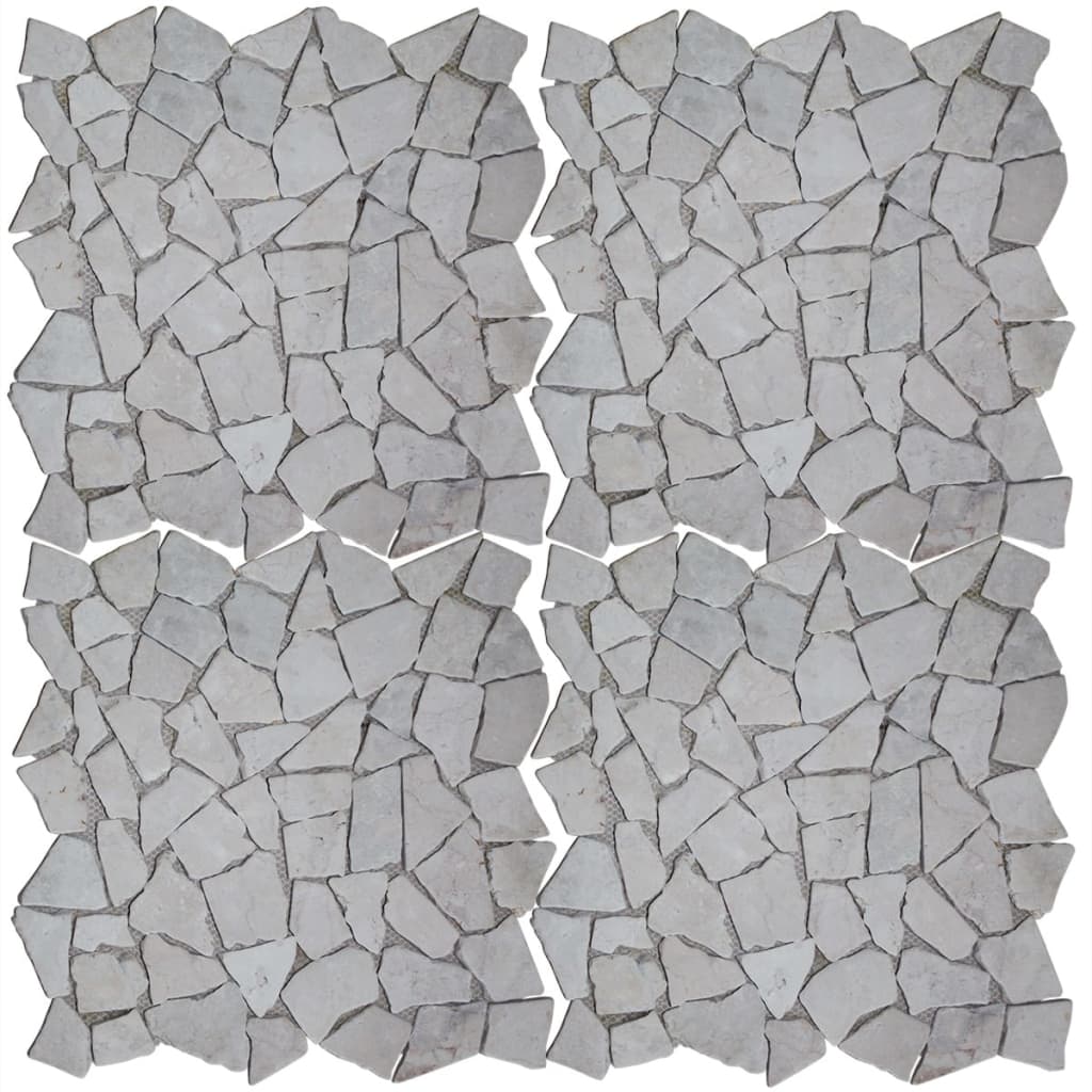 vidaXL Mosaic Tiles 11 pcs Marble Gold 1 m²