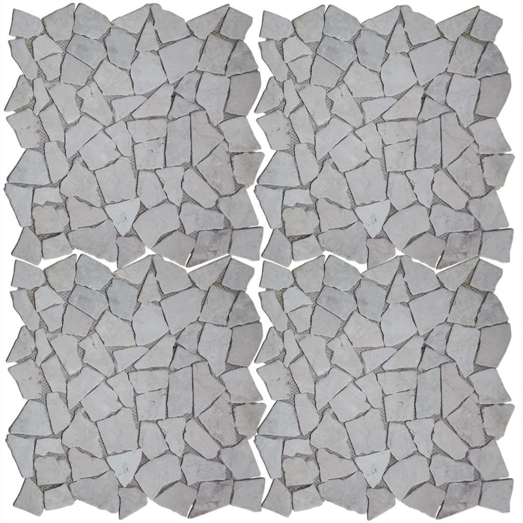 

vidaXL Mozaïektegels 11 st 1 m² marmer goudkleurig