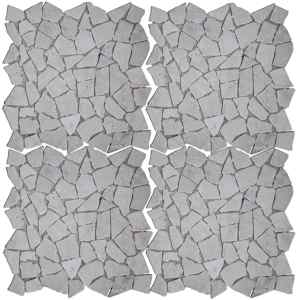 vidaXL Moza&iuml;ektegels 11 st 1 m&sup2; marmer goudkleurig