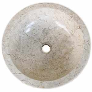 Umyvadlo mramorové 40 cm krémové - obrázek 3