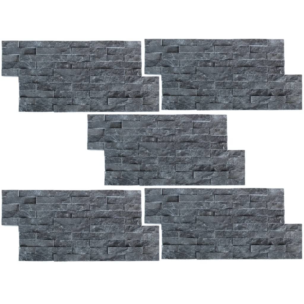 

vidaXL Wall Cladding Panels 5 pcs Marble Black 5.4 ft²