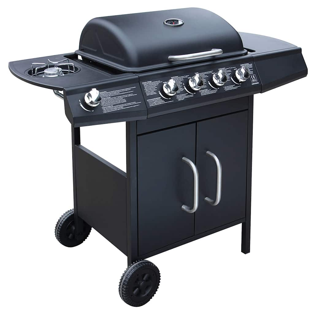 LEX Barbecue à gaz  4 + 1 zone de cuisson Noir  - Qqmora - OVN33818