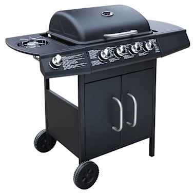 41899 vidaXL Barbecue e Griglia a Gas 4+1 Fornelli Nero