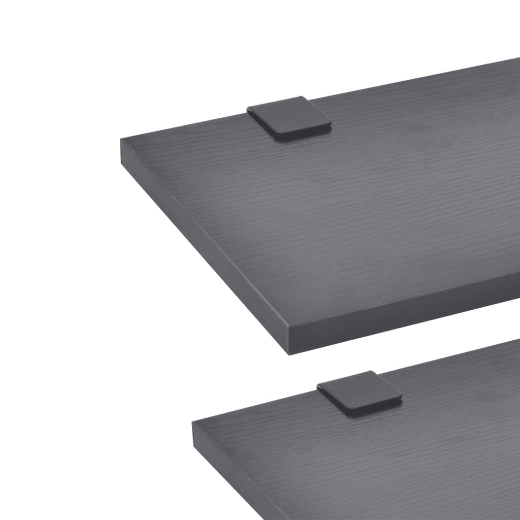 vidaXL Set mobilier baie format din 8 piese cu chiuvete incluse, Negru