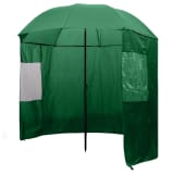 vidaXL Fishing Umbrella Green 94"x83"
