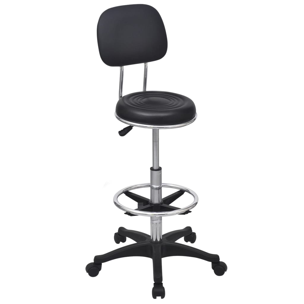 vidaXL Scaun de salon/scaun rotativ din piele PU, Negru poza 2021 vidaXL