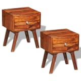 vidaXL Nachttisch 2 Stk. mit 1 Schublade 55 cm Massivholz Sheesham