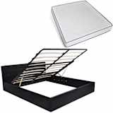 vidaXL Lit de rangement avec matelas 180 x 200 cm Cuir synthétique