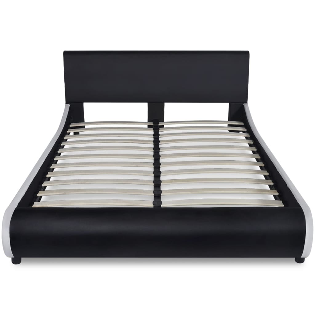 

vidaXL Bed met matras kunstleer zwart 140x200 cm