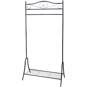 Stojalo za Oblačila Črne Barve Jeklo