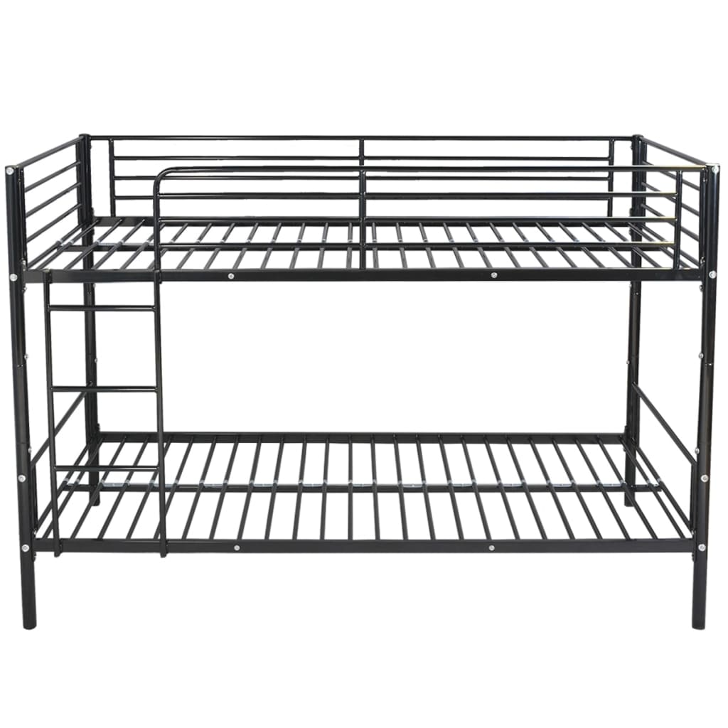 vidaXL Children’s Bunk Bed Frame Black Metal 90x200 cm