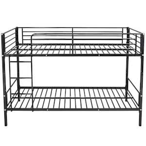 vidaXL fekete f&eacute;m emeletes gyerek&aacute;gy keret 90 x 200 cm