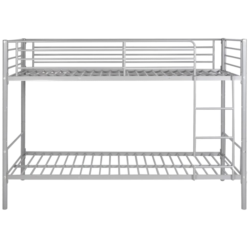 

vidaXL Bedframe kinderstapelbed metaal grijs 90x200 cm