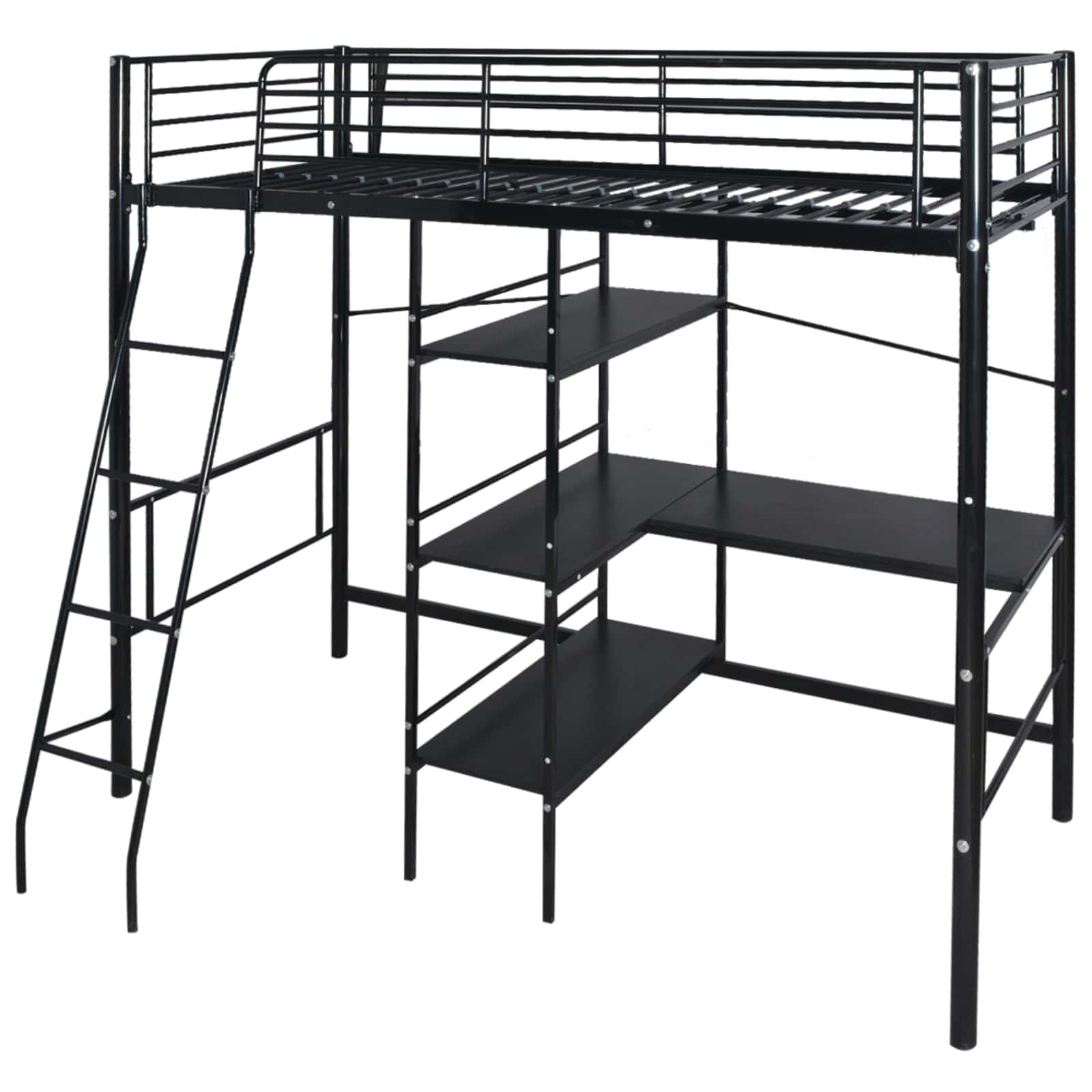 vidaXL Bett mit Matratze Schwarz 200 x 90 cm Metall