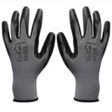 vidaXL Arbeitshandschuhe Nitril grau und schwarz Gr. 10/XL