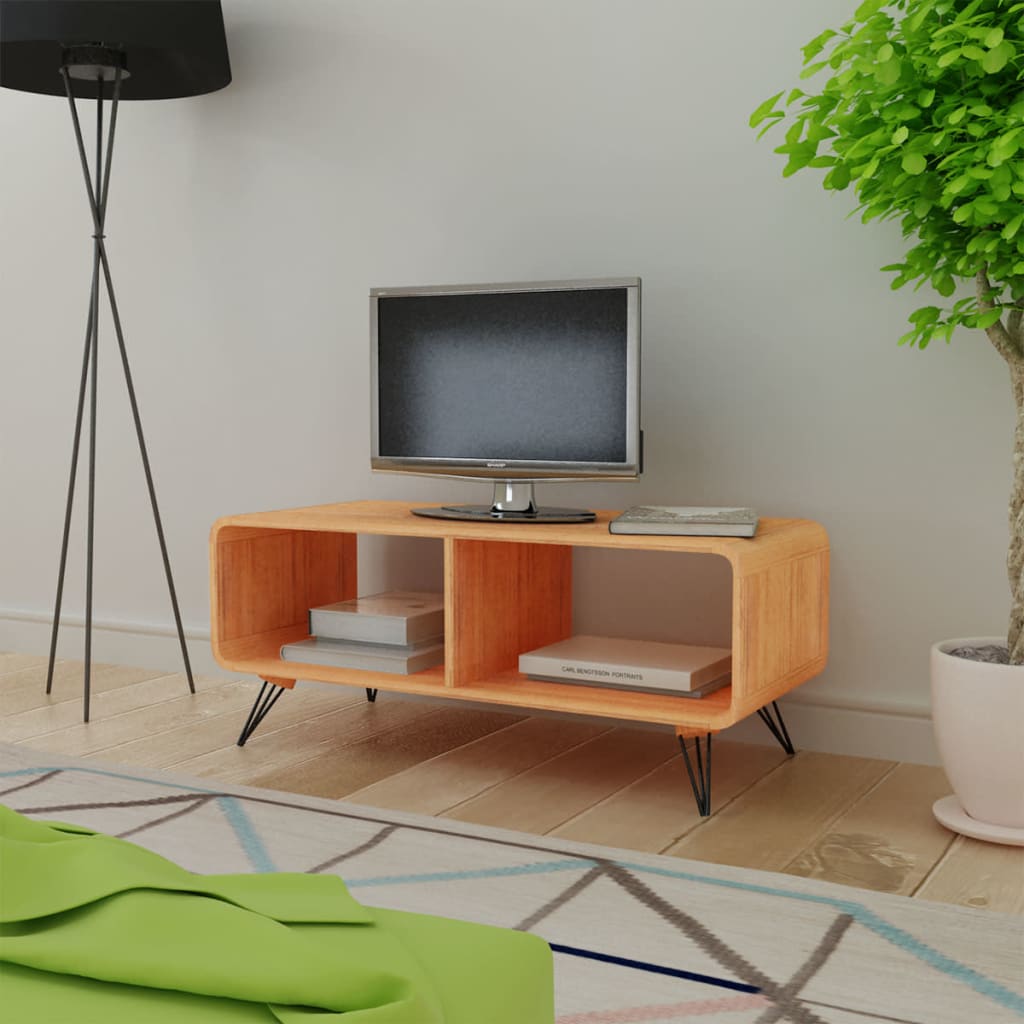 TV stolek 90 x 39 x 38,5 cm dřevěný hnědý