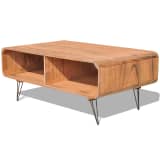 vidaXL Mesa de café/centro em madeira, 90 x 55,5 x 38,5 cm, castanho