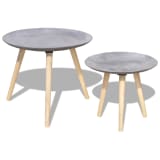 vidaXL Dva Stolića za Kavu 55 cm & 44 cm Beton siva