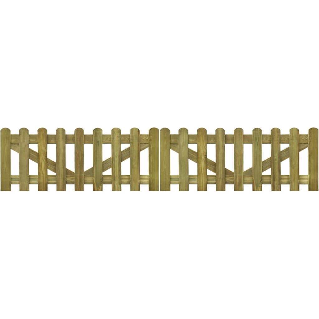 Petrashop  Plotová brána laťková 2křídlá impregnované dřevo 300 x 60 cm