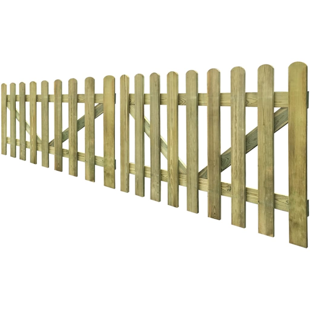 

vidaXL Poorten 2 st 300x100 cm geïmpregneerd hout