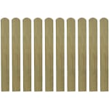vidaXL Impregnované plotové dosky, 10 ks, 80 cm, drevo