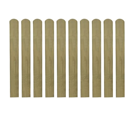 vidaXL Impregnirane ograjne letve 10 kosov lesene 80 cm