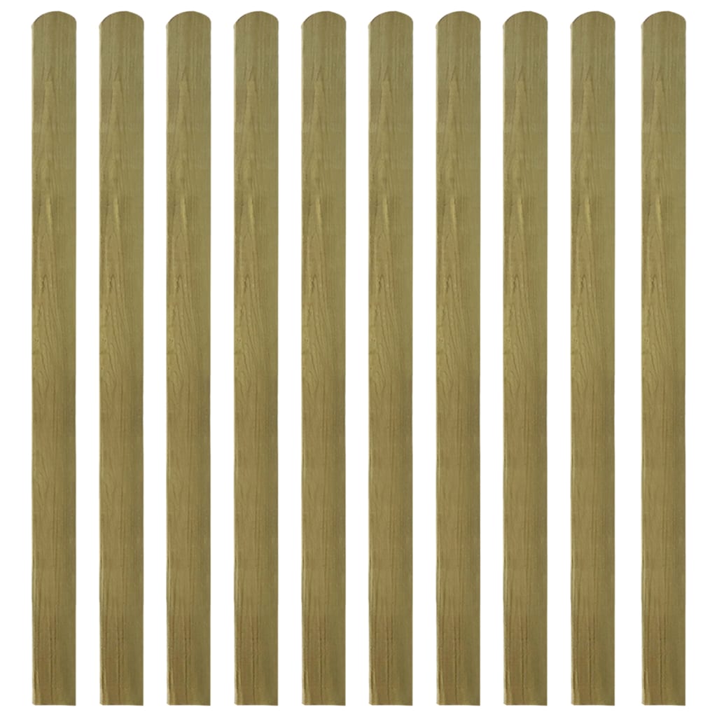 vidaXL Impregnated Fence Slats 10 pcs Wood 140 cm