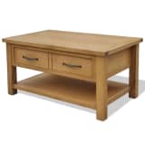 vidaXL Oak Coffee Table 34.6"x20.9"x17.7"