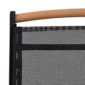 Skládací zahradní židle 4 ks hliník a textilen černé - obrázek 8