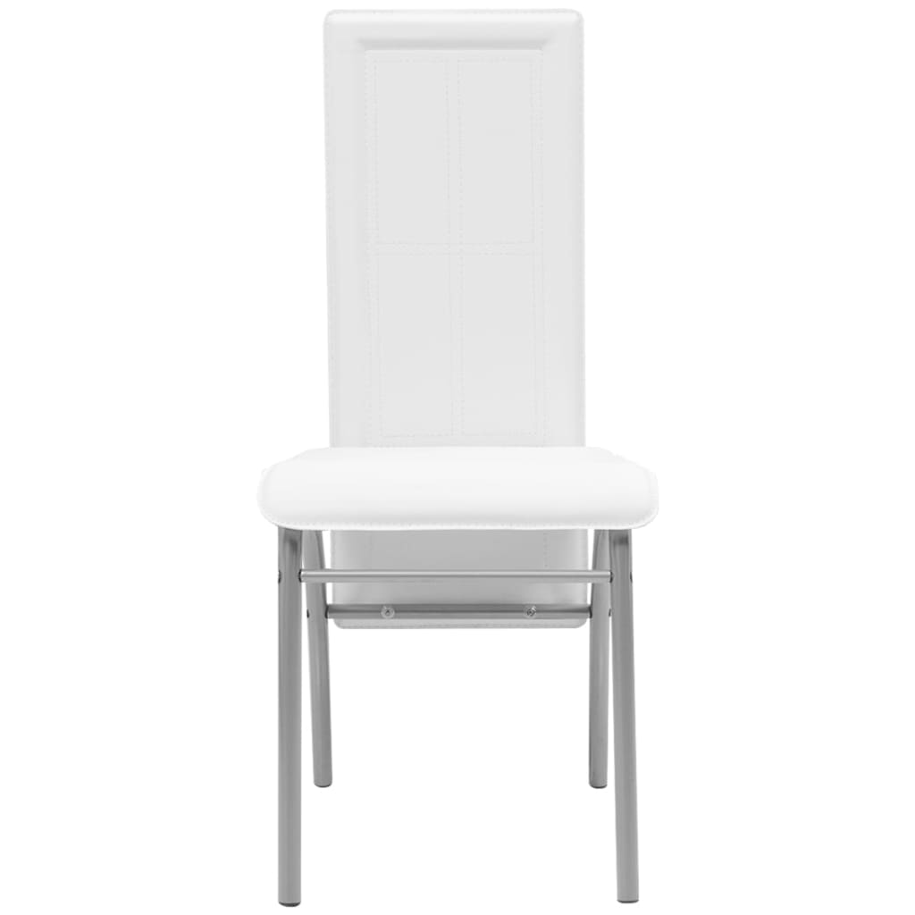 

vidaXL Eetkamerstoelen 2 st kunstleer wit