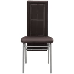 vidaXL Yemek Sandalyesi 2 Adet Kahverengi Suni Deri