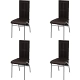 vidaXL Dining Chair 4 pcs Brown