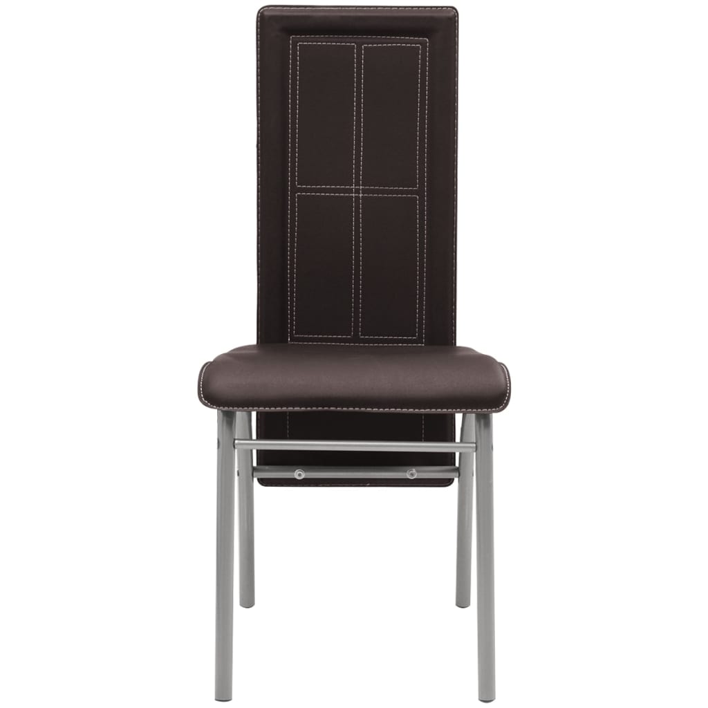 

vidaXL Eetkamerstoelen 4 st kunstleer bruin