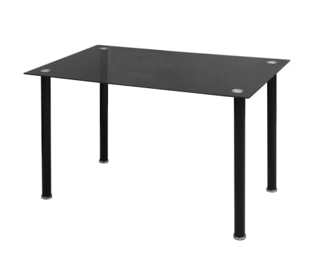 vidaXL Matbord och stolar 5 delar vit och svart