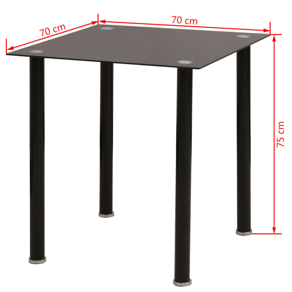 Pětidílný jídelní set stolu a židlí černý